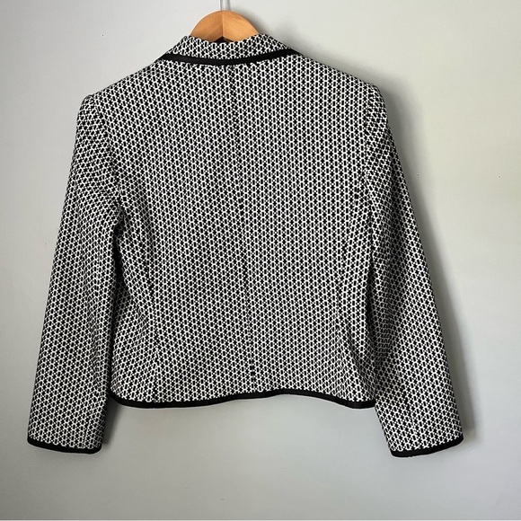 Apt. 9 Houndstooth Style Checkered Black & White Blazer Jacket Size 8 Petite - Picture 11 of 16